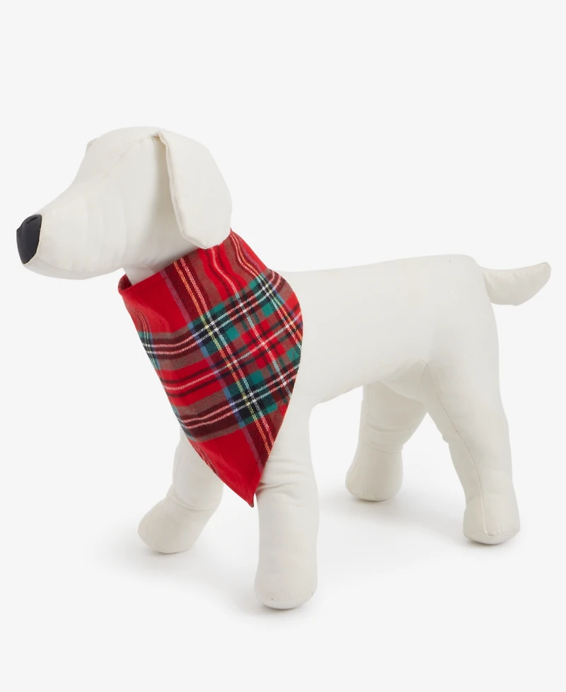 Holiday Lane Brinkley Plaid Pet Bandana, Macy's Exclusive