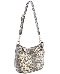Guess Tinsley Medium Leopard Print Shoulder Bag