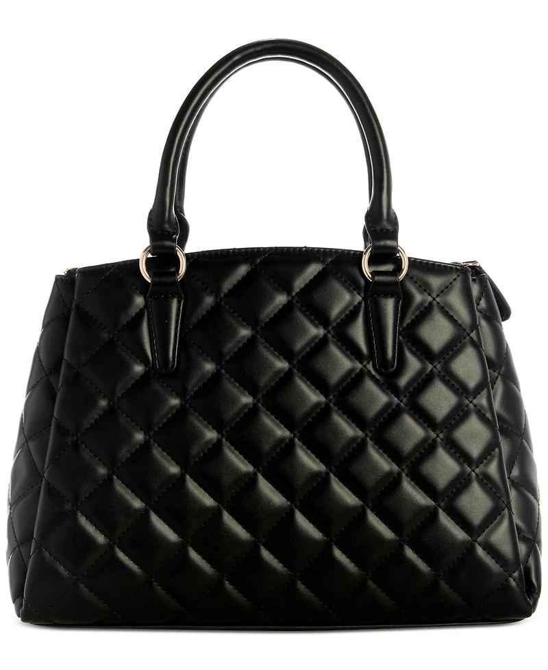 Guess Tinsley Medium Quilted Three Compartment Satchel