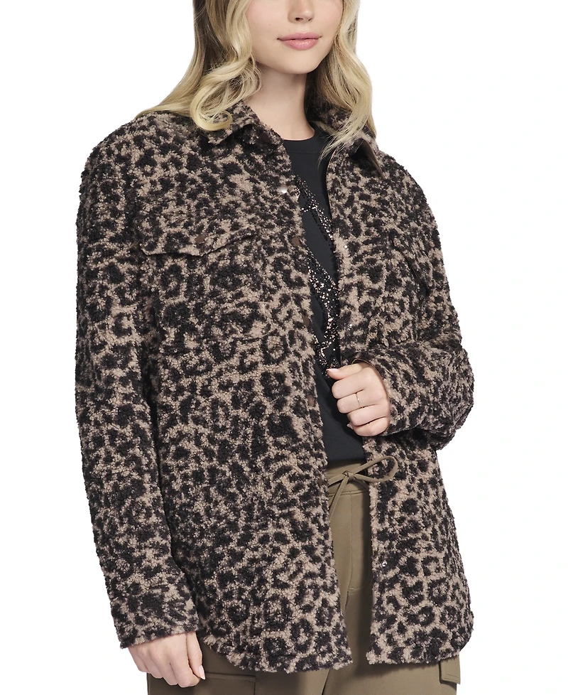 Skechers Women's On-The-Go Cheetah Sherpa Shacket