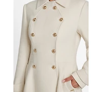 Guess Women's Double-Breasted Skirted Coat