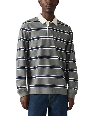 Levi's Men's Relaxed-Fit Long Sleeve Striped Rugby Shirt