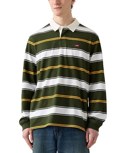 Levi's Men's Relaxed-Fit Long Sleeve Striped Rugby Shirt