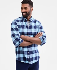 Club Room Men's Fabula Long-Sleeve Cotton Plaid Flannel Shirt, Macy's Exclusive