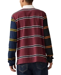 Levi's Men's Union Relaxed Fit Long Sleeve Striped Rugby Shirt