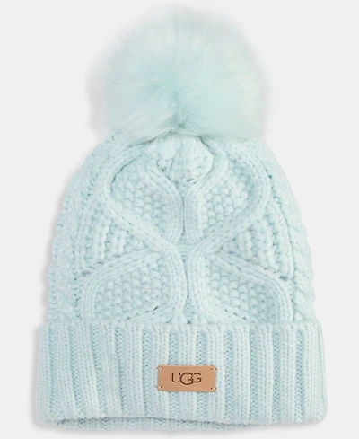 Ugg Cable Knit Pom Beanie