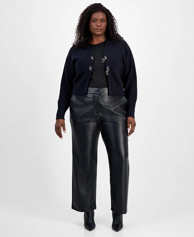 Bar Iii Trendy Plus Hardware Cardigan, Macy's Exclusive