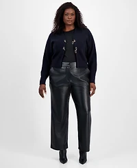 Bar Iii Trendy Plus Hardware Cardigan, Macy's Exclusive