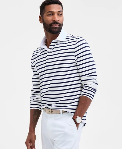 Club Room Men's Pencil Stripe Rugby Shirt, Macy's Exclusive