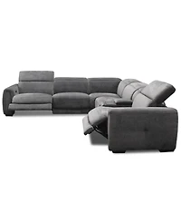 Brownell -Pc. L-Shape Sectional with Power Motion Chairs & 1 Console