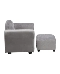 Cesicia Kids Chair, Kids Upholstered Couch with ottoman