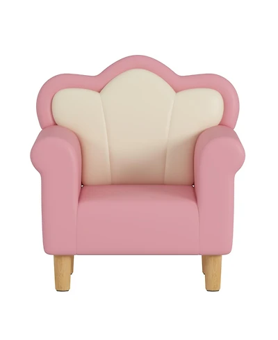 Cesicia Upholstered Kids Sofa, Princess Armchair for Children, Petal Shape Toddler Sofa Chair for Playroom, Children's Bedroom