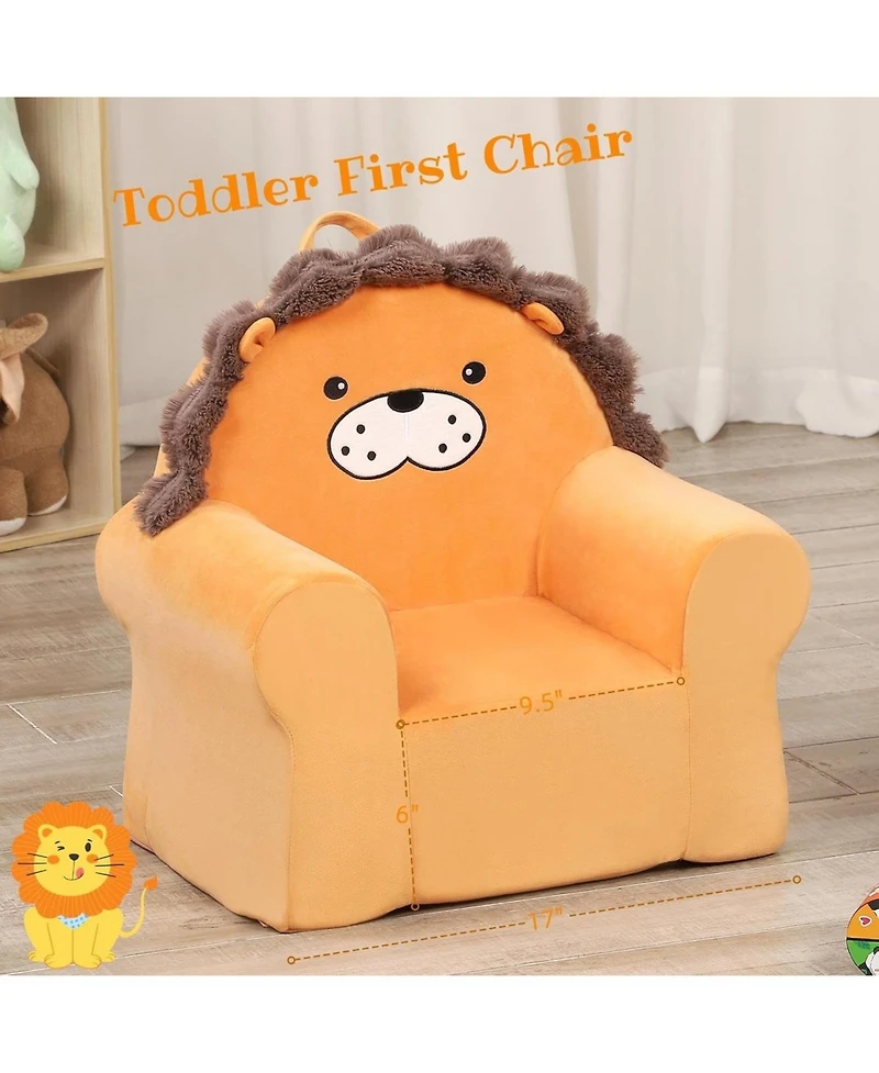 Cesicia Micromink Squishy Bean Bag Chair for Kids Ages 3+, Figural Lion