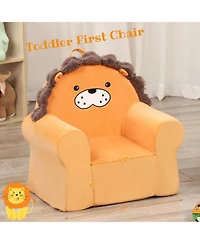 Cesicia Micromink Squishy Bean Bag Chair for Kids Ages 3+, Figural Lion