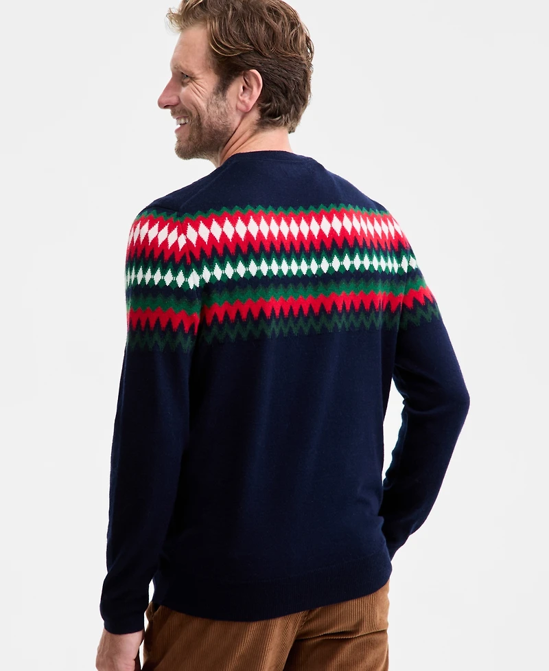 Club Room Men's Fair Isle Crewneck Sweater, Macy's Exclusive