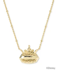 Kendra Scott Disney Elisa Princess Light Pink Iridescent Abalone Pendant Necklace 14K Gold Over Brass