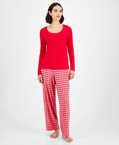 Charter Club Women's Long Sleeve Pointelle Tee, Macy's Exclusive