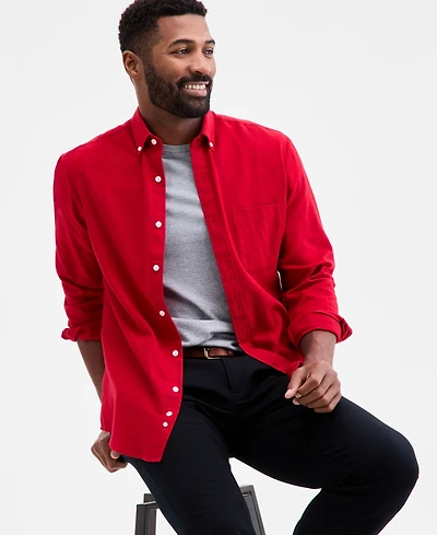 Club Room Men's Regular-Fit Plaid Flannel Shirt, Created for Macy's