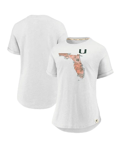 Fanatics Women's White Miami Hurricanes True Classics Home State T-Shirt