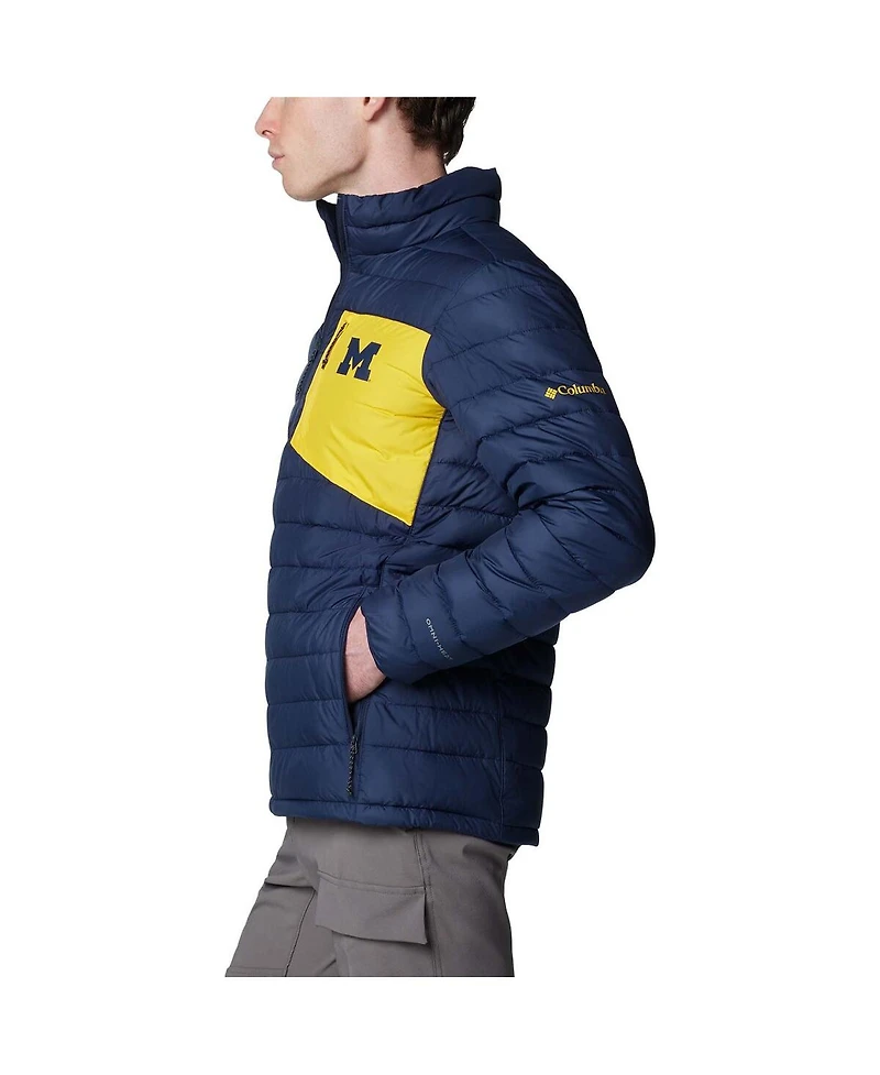 Columbia Men's Navy Michigan Wolverines Double Blitz Omni-Heat Infinity Insulated Full-Zip Jacket