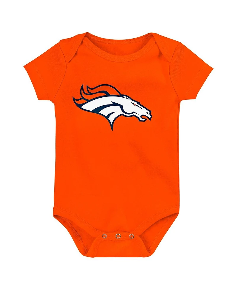 Outerstuff Baby Boys and Girls Orange Denver Broncos Team Logo Bodysuit
