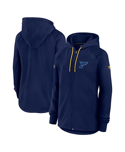 Fanatics Women's Navy St. Louis Blues Authentic Pro Rink Fleece Full-Zip Jacket