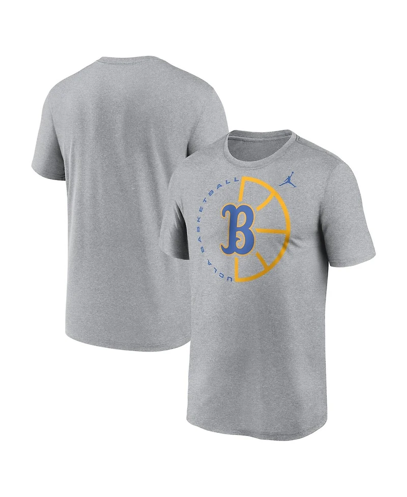 Jordan Men's Heather Gray Ucla Bruins Legend Basketball Icon Performance T-Shirt
