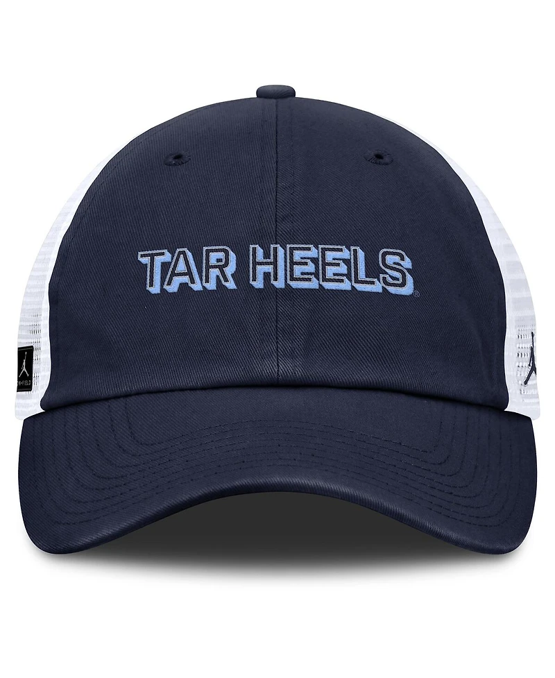 Jordan Men's Navy North Carolina Tar Heels 2025 Gameday On-Field Club Adjustable Trucker Hat