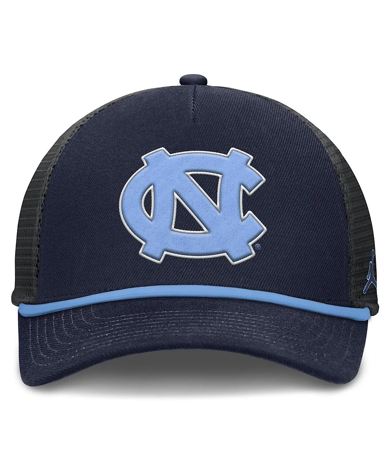 Jordan Men's Navy North Carolina Tar Heels Rise Primetime Trucker Adjustable Hat