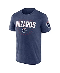 Logo Athletic Men's Heather Navy Washington Wizards Block Practice Performance T-Shirt