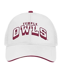Colosseum Men's White Temple Owls Wyatt Adjustable Hat