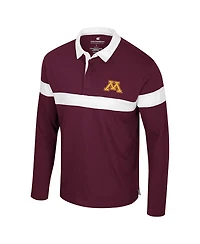 Colosseum Men's Maroon Minnesota Golden Gophers Too Cool For School Long Sleeve Polo Shirt