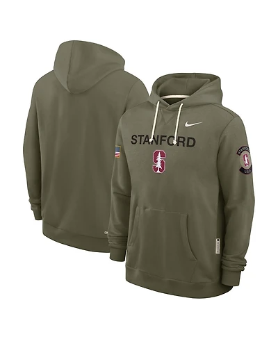 Nike Men's Olive Stanford Cardinal 2025 Military Appreciation Performance Pullover Hoodie
