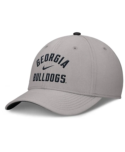 Nike Men's Gray Georgia Bulldogs Rise Prep Performance Flex Hat