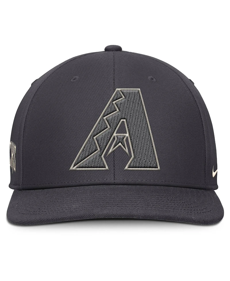 Nike Men's Anthracite Arizona Diamondbacks Statement Pro Snapback Hat