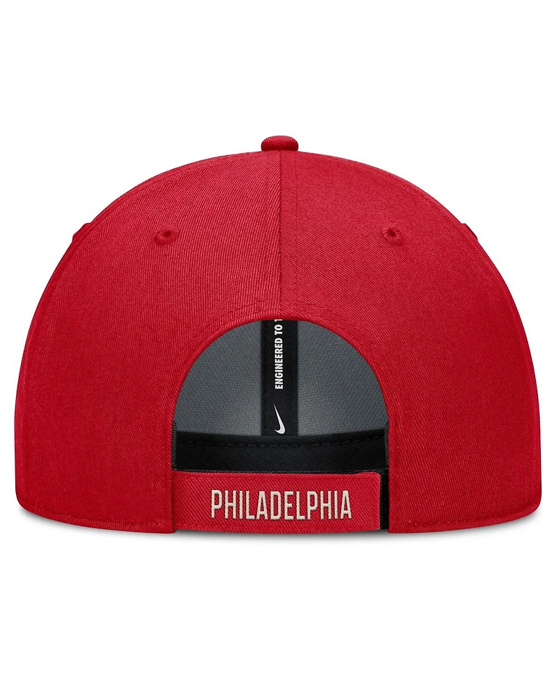 Nike Men's Red/Natural Philadelphia Phillies Statement Club Performance Adjustable Hat