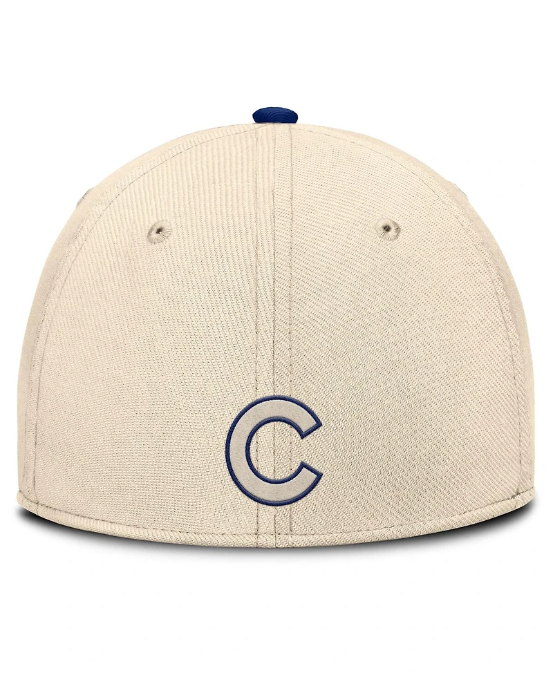 Nike Men's Natural/Royal Chicago Cubs Statement Rise Performance Flex Hat