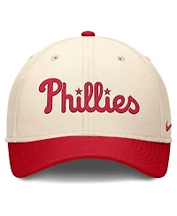 Nike Men's Natural/Red Philadelphia Phillies Statement Rise Performance Flex Hat