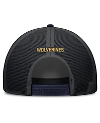 Jordan Men's Navy Michigan Wolverines Rise Primetime Trucker Adjustable Hat