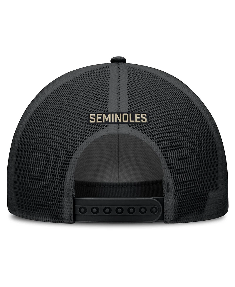 Nike Men's Black Florida State Seminoles Rise Primetime Trucker Adjustable Hat