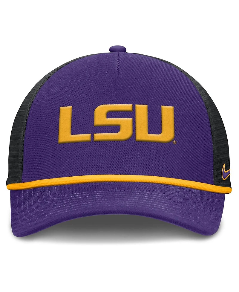 Nike Men's Purple Lsu Tigers Rise Primetime Trucker Adjustable Hat