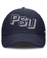 Nike Men's Navy Penn State Nittany Lions Slanted Primetime Rise Performance Adjustable Hat