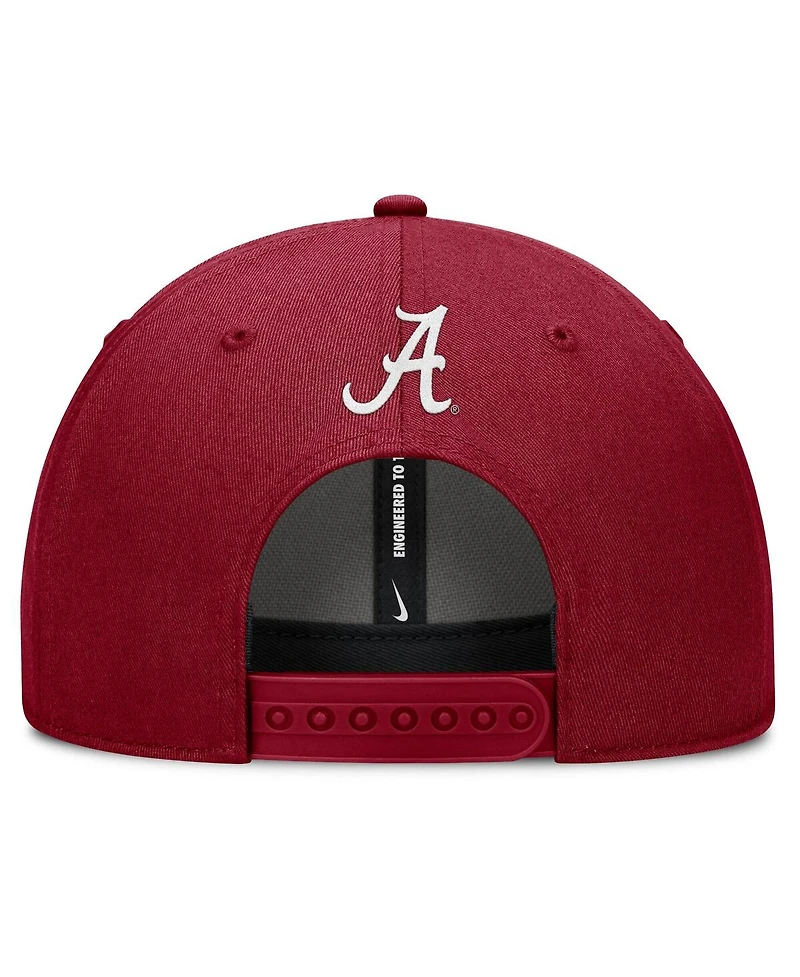 Nike Men's Crimson Alabama Crimson Tide Slanted Primetime Rise Performance Adjustable Hat