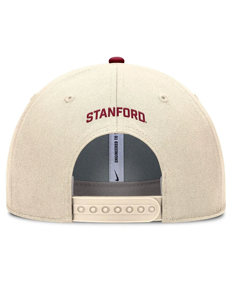 Nike Men's Natural Stanford Cardinal Rise Primetime Performance Trucker Adjustable Hat