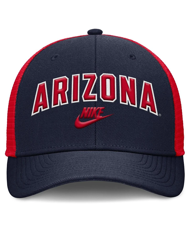 Nike Men's Navy/Red Arizona Wildcats Legacy Arch Rise Performance Trucker Adjustable Hat
