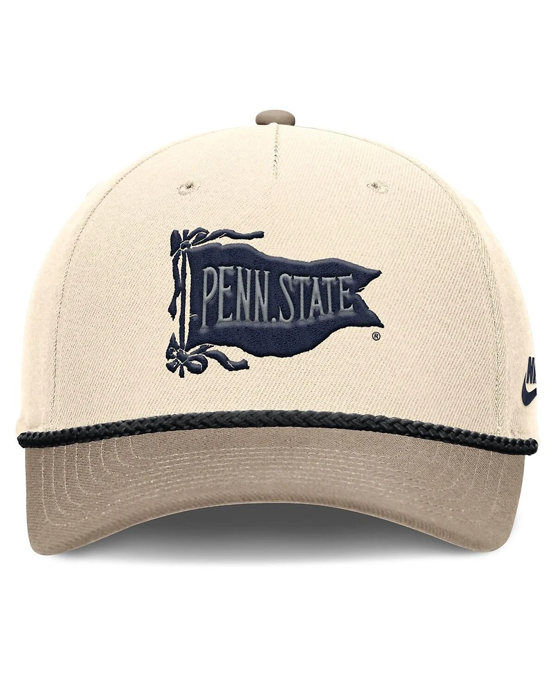 Nike Men's Natural Penn State Nittany Lions Rise Legacy Throwback Logo Adjustable Hat