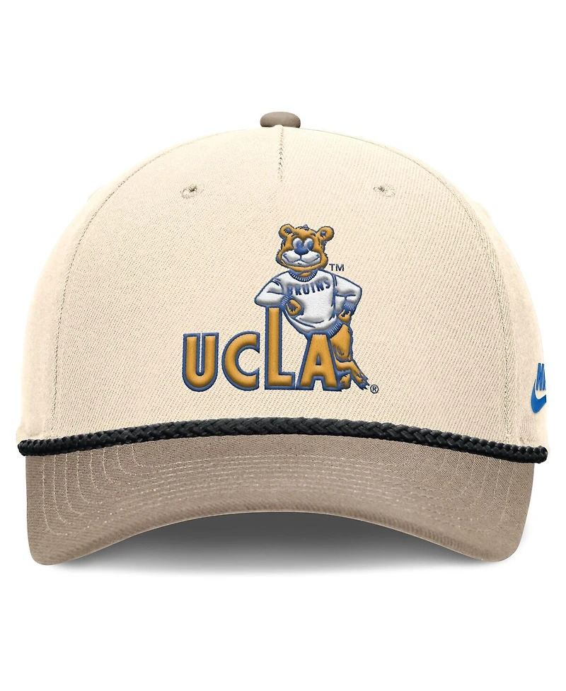 Nike Men's Natural Ucla Bruins Rise Legacy Throwback Logo Adjustable Hat