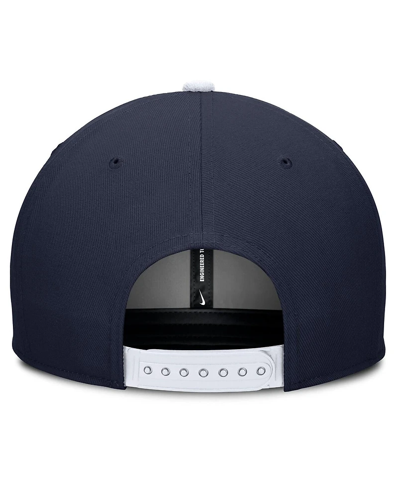 Nike Men's Navy/Cream Penn State Nittany Lions Pro Legacy Script Snapback Hat