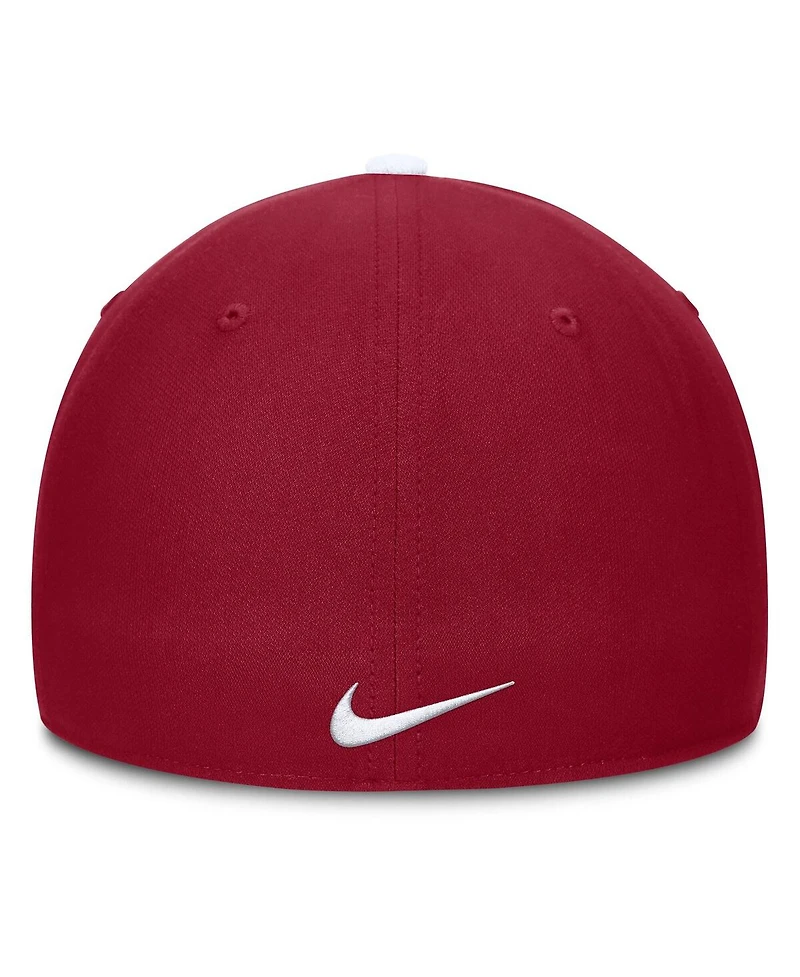 Nike Men's White/Crimson Alabama Crimson Tide 2025 Sideline Rise Local Performance Flex Hat