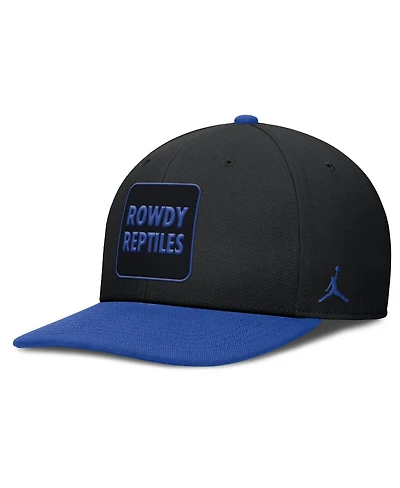 Jordan Men's Black/Royal Florida Gators 2025 Sideline Campus Pro Local Snapback Hat